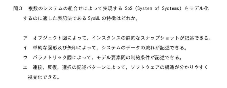 令和5年度 春期 システムアーキテクト試験 午前Ⅱ 問3