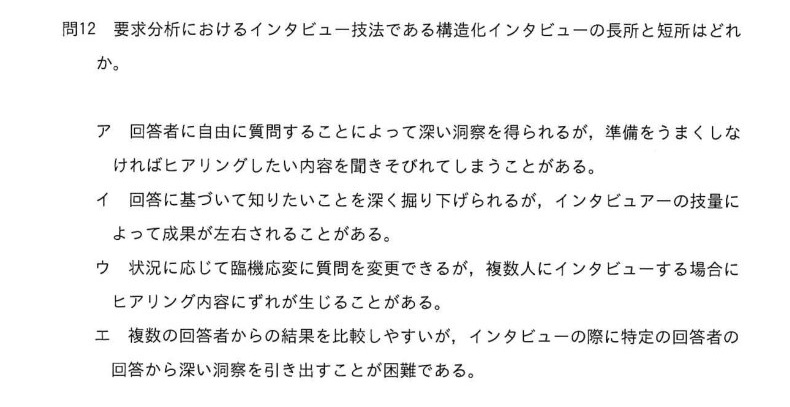 令和7年度 春期 システムアーキテクト試験 午前Ⅱ 問12